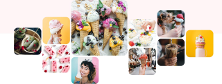 Gallery with pictures of ice cream