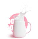 A jug of milk with inscription bio eco